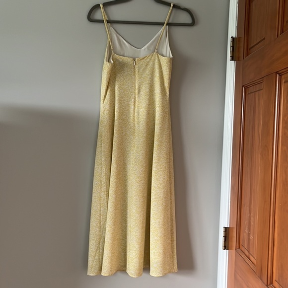 |SOLD| Ditsy Yellow Floral Midi Slip Dress - Picture 3 of 3